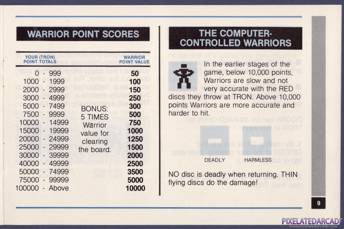 TRON: Deadly Discs: Instruction Manual - Page 9