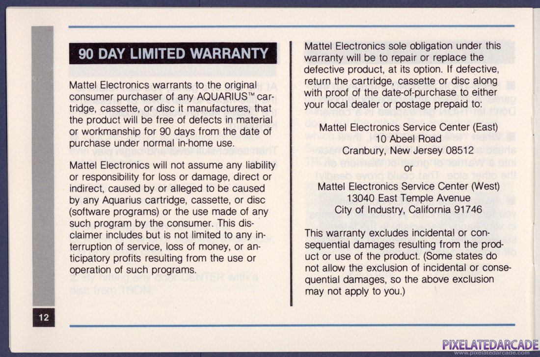 TRON: Deadly Discs: Instruction Manual - Page 12