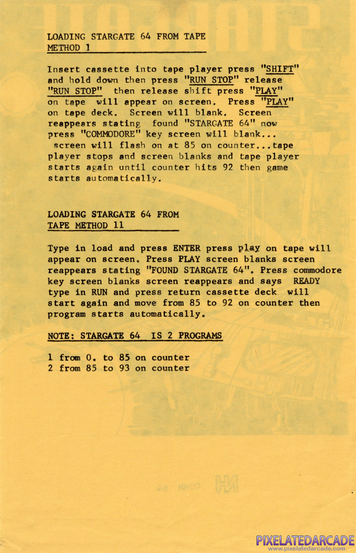 Stargate 64: Instructions - Inside