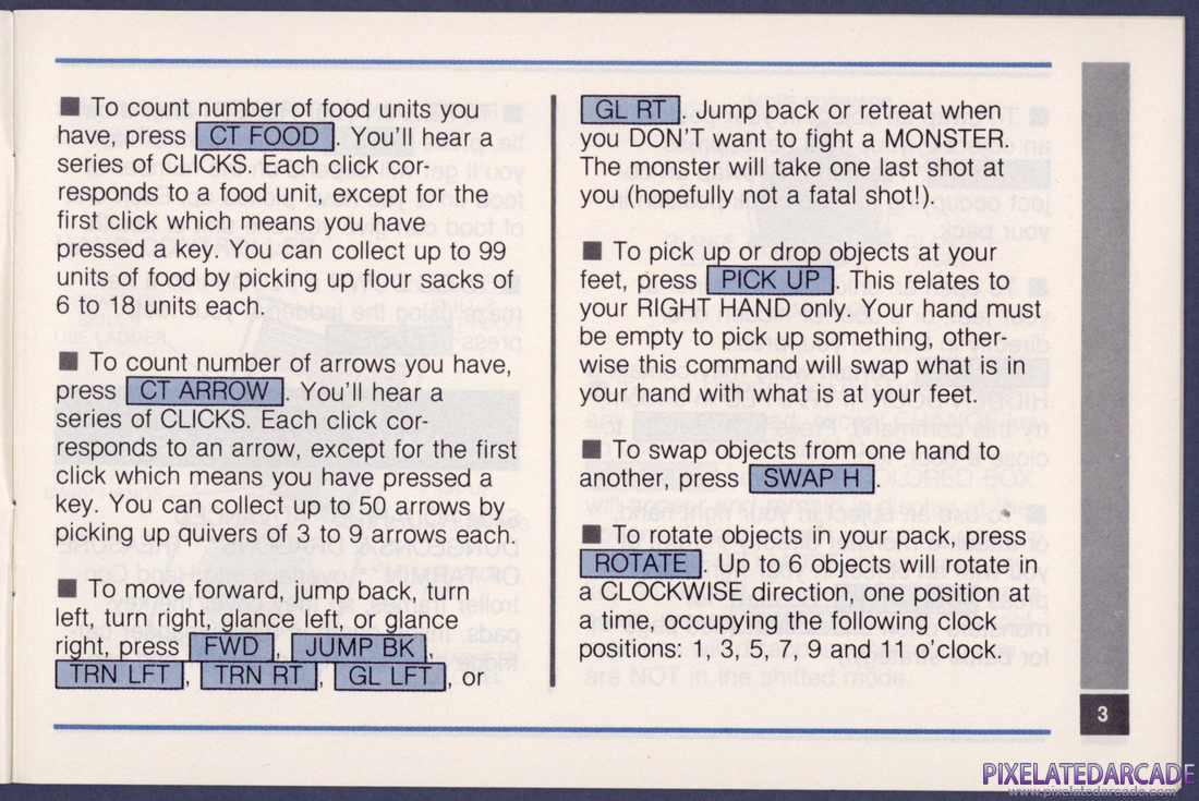 Advanced Dungeons & Dragons: Treasure of Tarmin Cartridge: Instruction Manual - Page 3