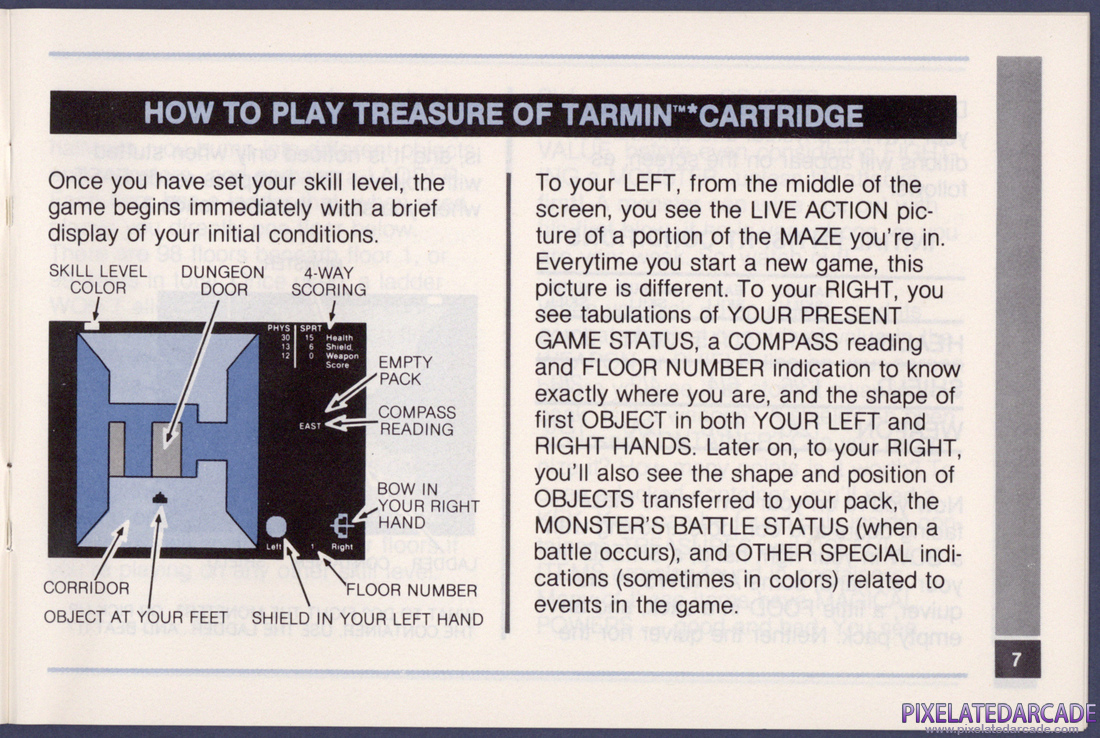 Advanced Dungeons & Dragons: Treasure of Tarmin Cartridge: Instruction Manual - Page 7