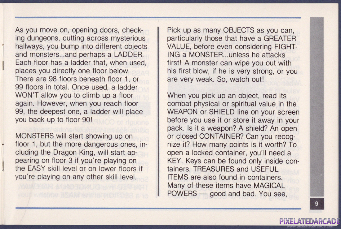 Advanced Dungeons & Dragons: Treasure of Tarmin Cartridge: Instruction Manual - Page 9