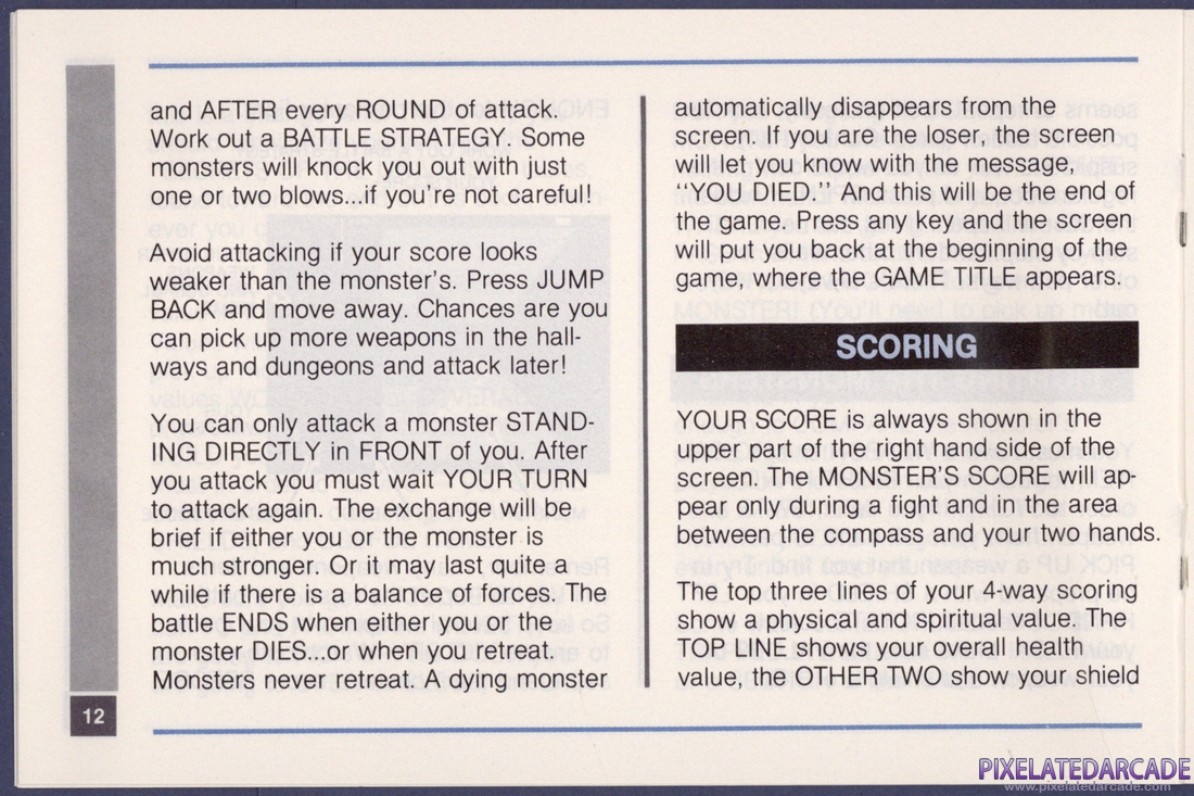 Advanced Dungeons & Dragons: Treasure of Tarmin Cartridge: Instruction Manual - Page 12
