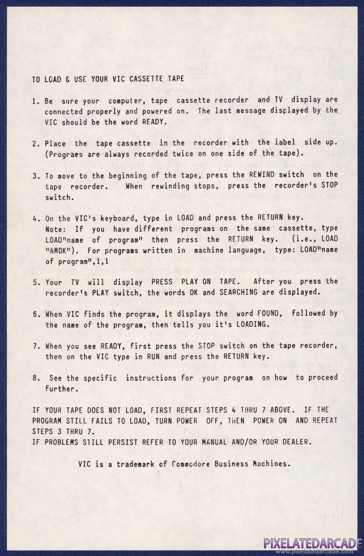 Simon: Instructions - Back