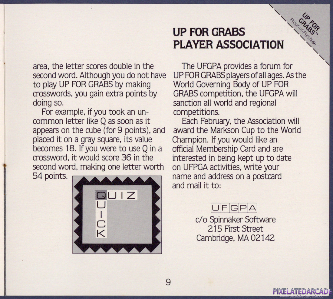 Up for Grabs: Instruction Manual - Page 9