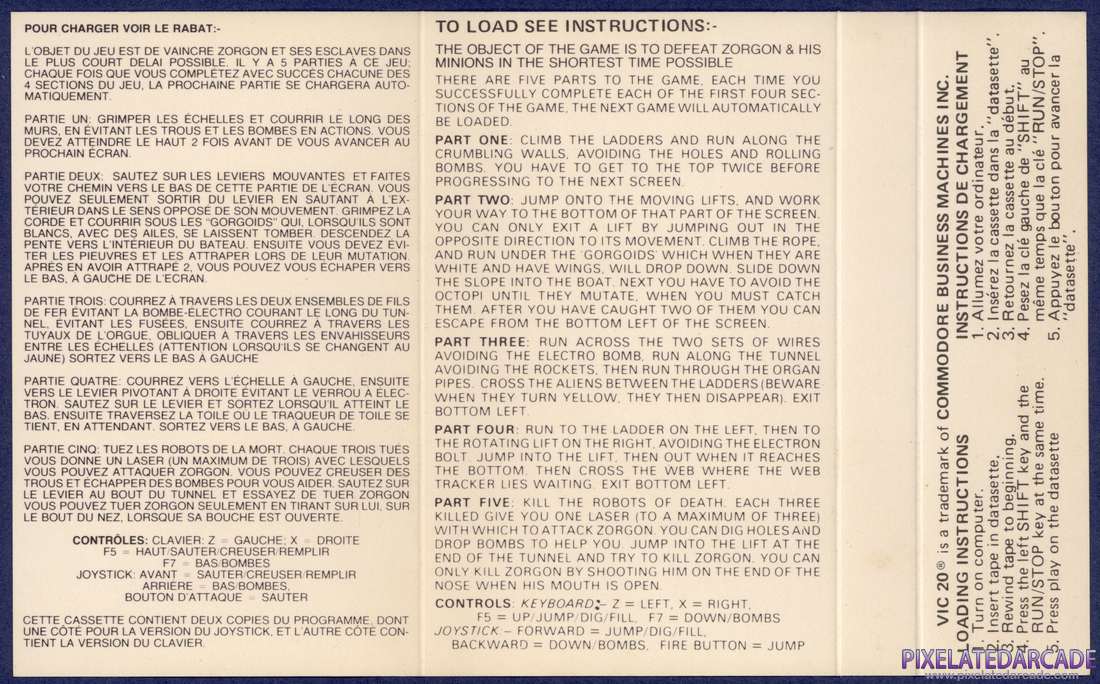 Zorgon's Kingdom: Instructions - Instructions