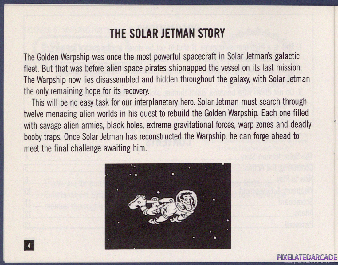 Solar Jetman: Hunt for the Golden Warpship: Instruction Manual - Page 4