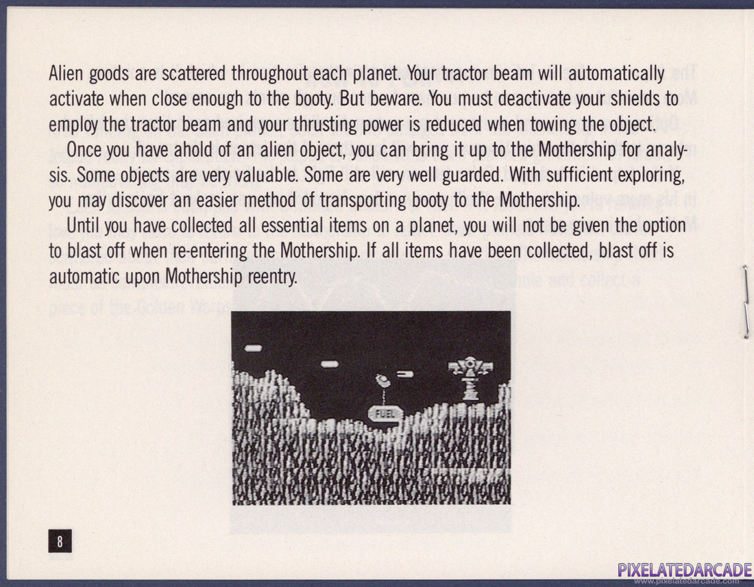 Solar Jetman: Hunt for the Golden Warpship: Instruction Manual - Page 8