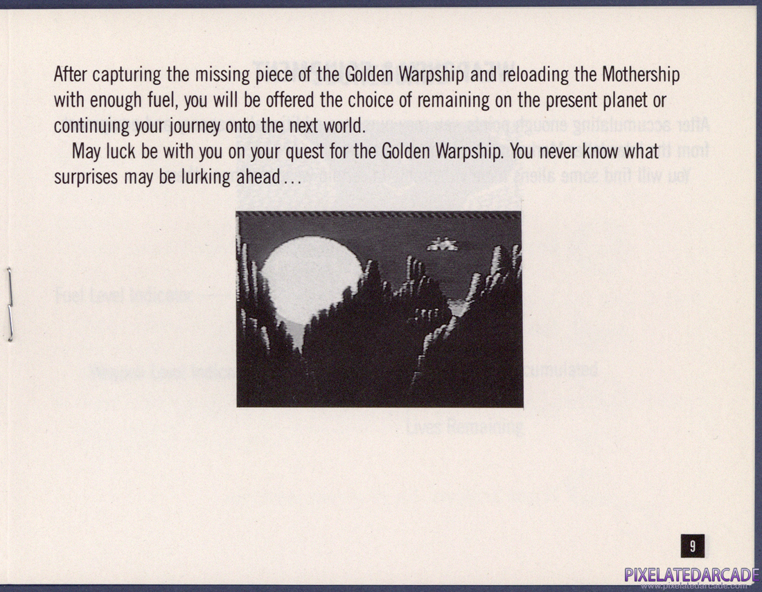 Solar Jetman: Hunt for the Golden Warpship: Instruction Manual - Page 9