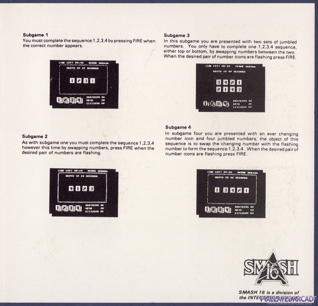 Joe Blade II: Instruction Manual - Page 2