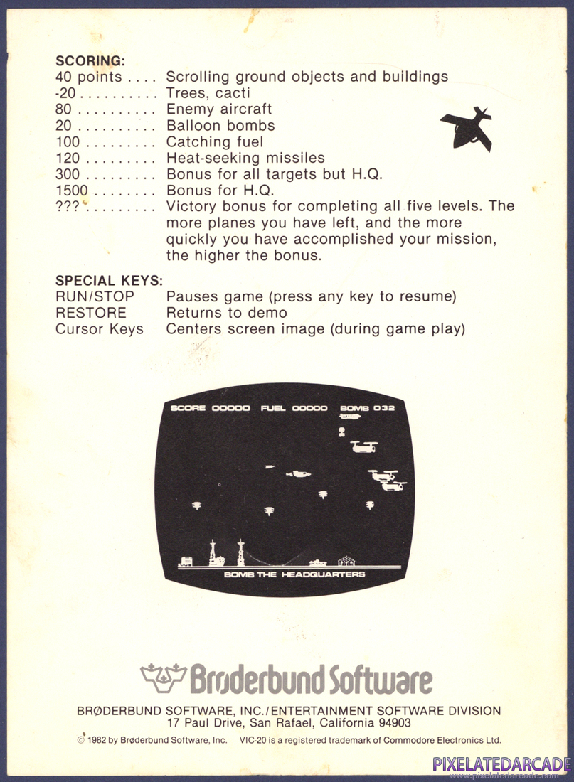 Star Blazer: Instruction Manual - Back