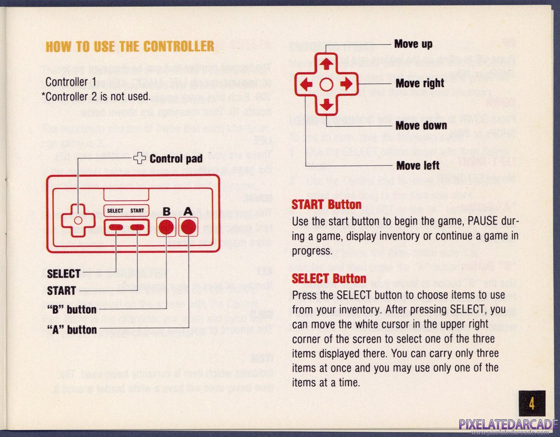 Legacy of the Wizard: Instruction Manual - Page 4
