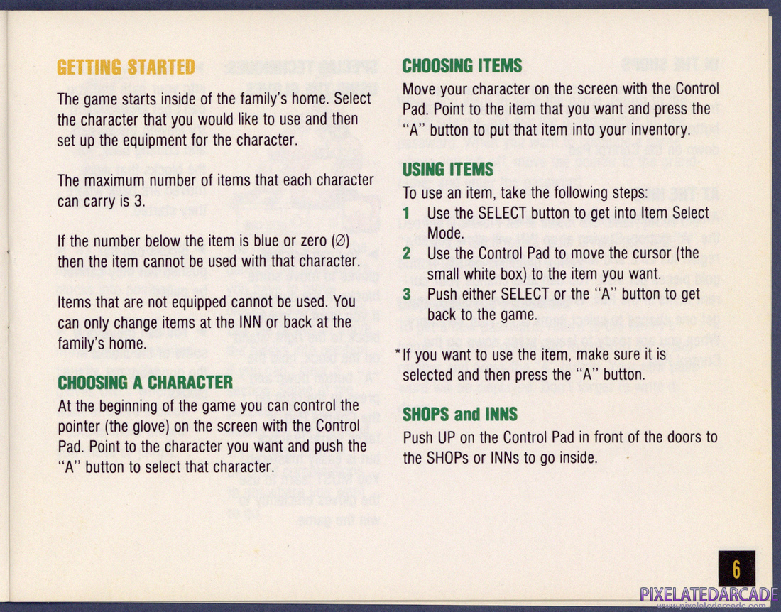 Legacy of the Wizard: Instruction Manual - Page 6