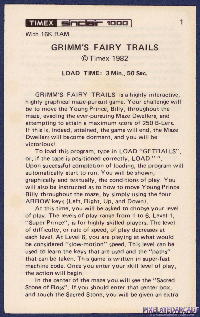 Grimm's Fairy Trails: Instruction Manual - Page 1