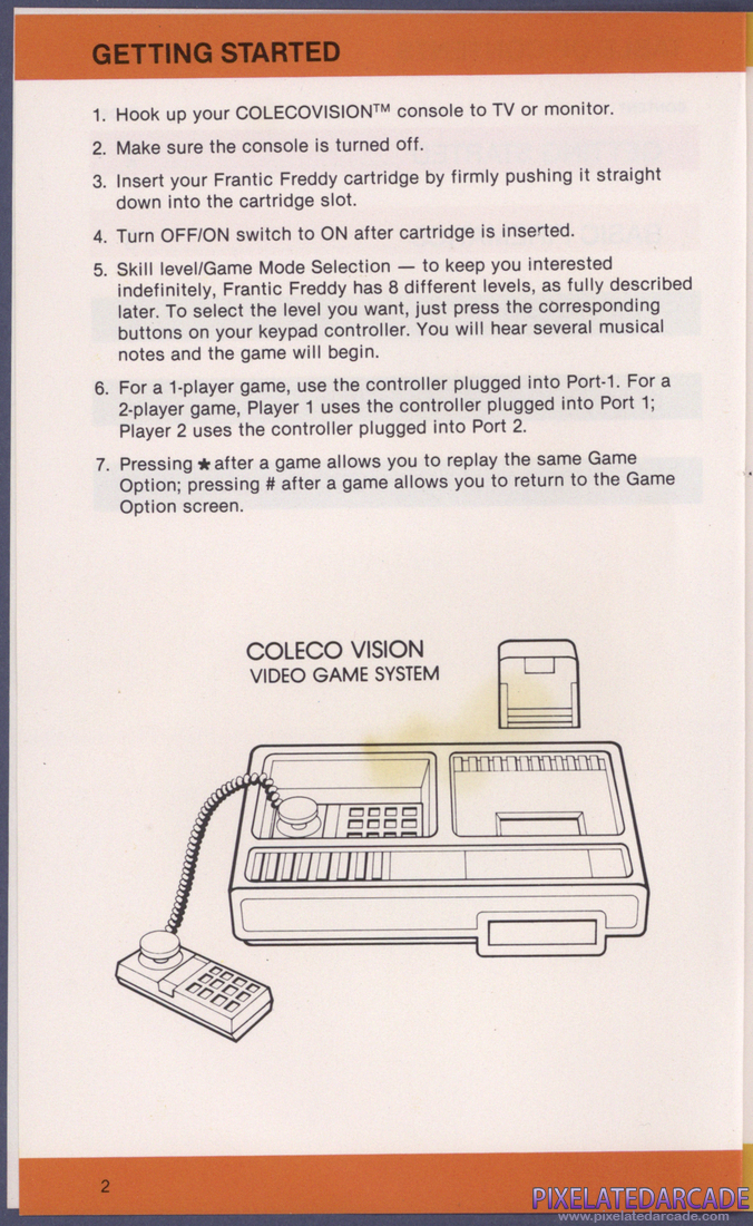 Frantic Freddy: Instruction Manual - Page 2