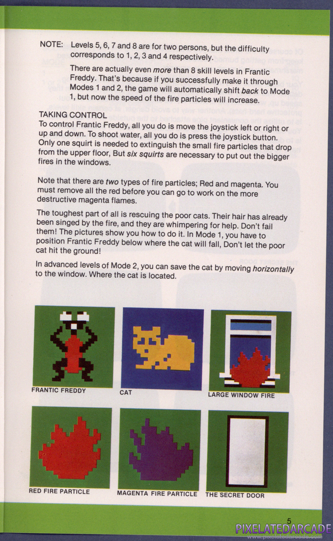 Frantic Freddy: Instruction Manual - Page 5