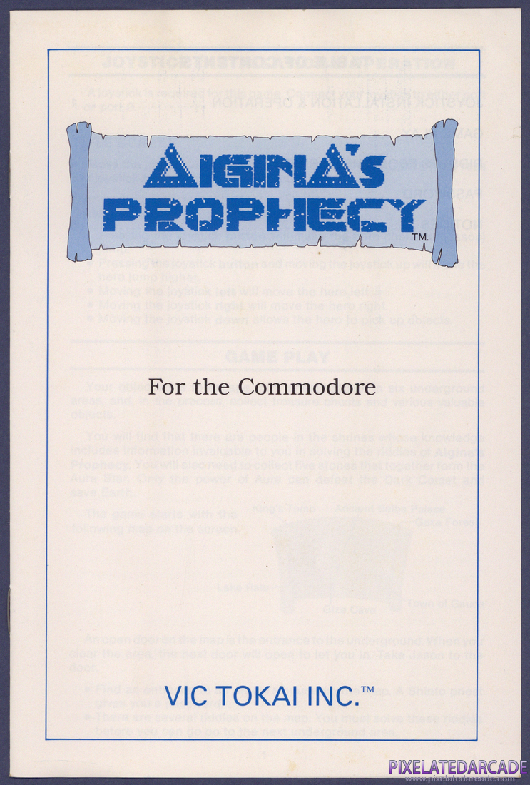Aigina's Prophecy: Instruction Manual - Front Cover