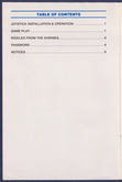 Table of Contents