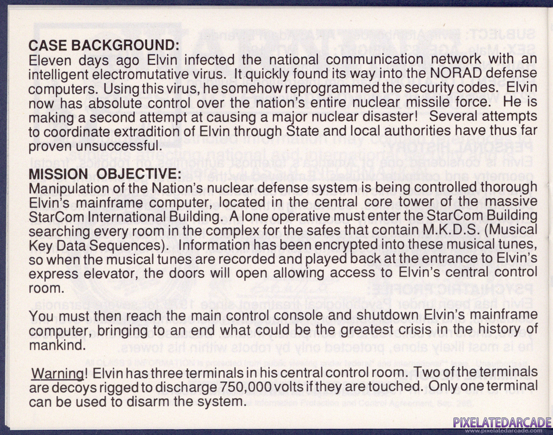 Impossible Mission II: Instruction Manual - Page 7