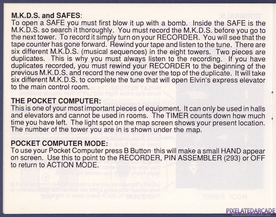 Impossible Mission II: Instruction Manual - Page 13