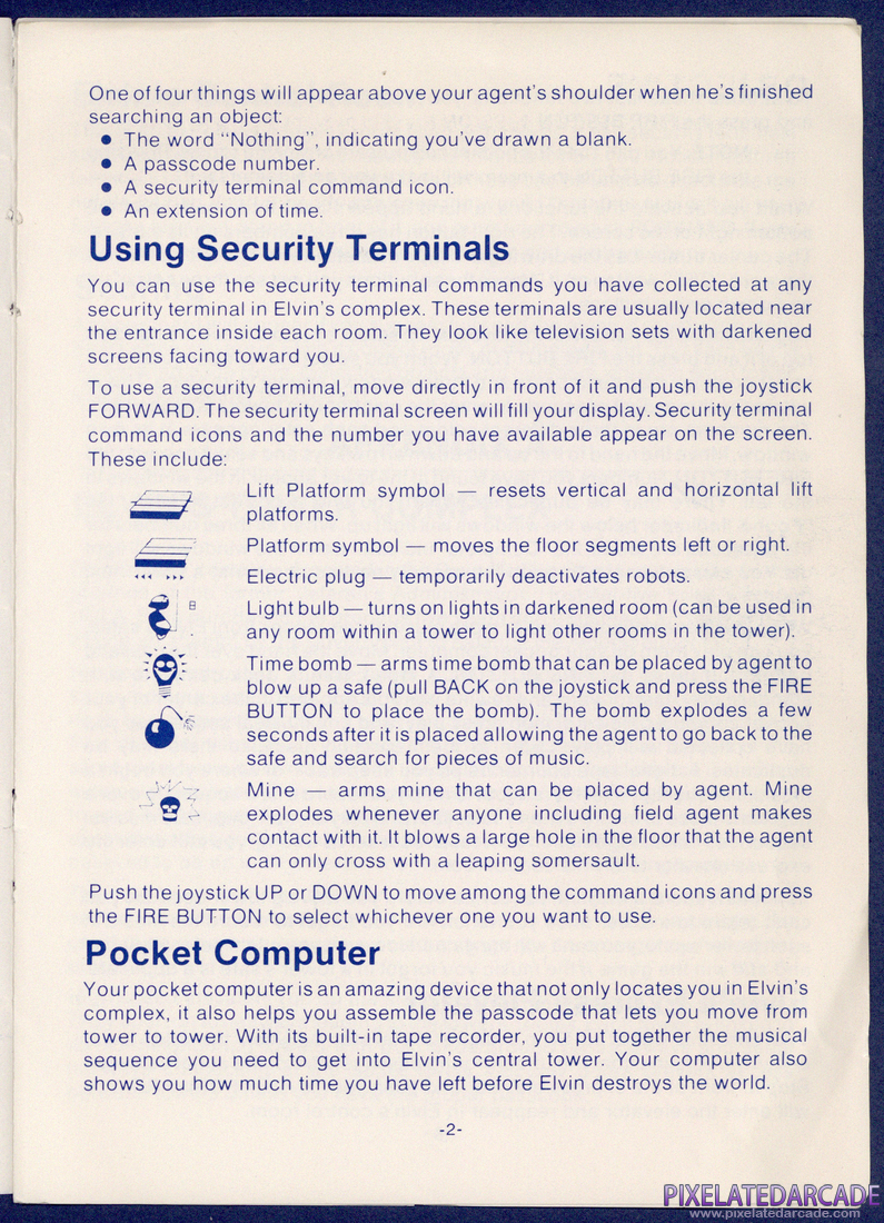 Impossible Mission II: Instruction Manual - Page 2