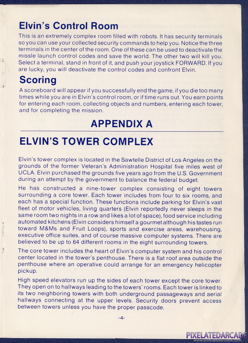Impossible Mission II: Instruction Manual - Page 4
