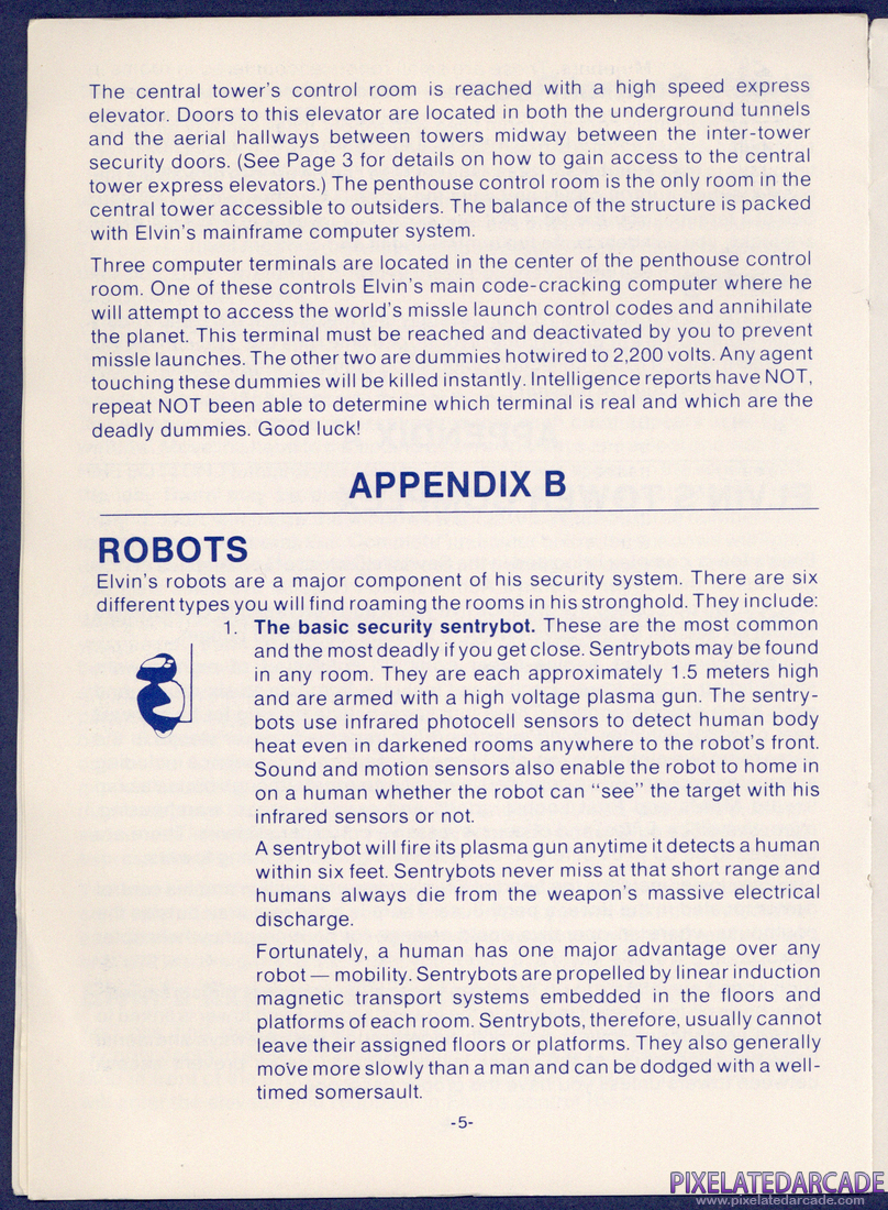 Impossible Mission II: Instruction Manual - Page 5