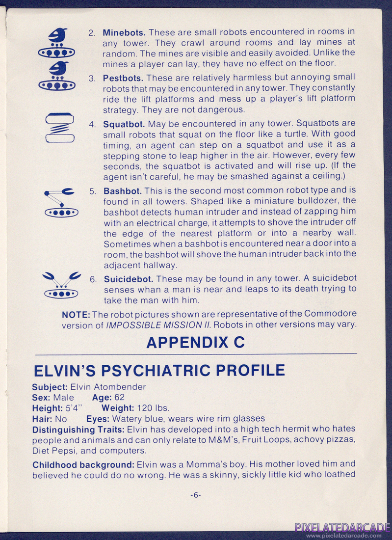 Impossible Mission II: Instruction Manual - Page 6