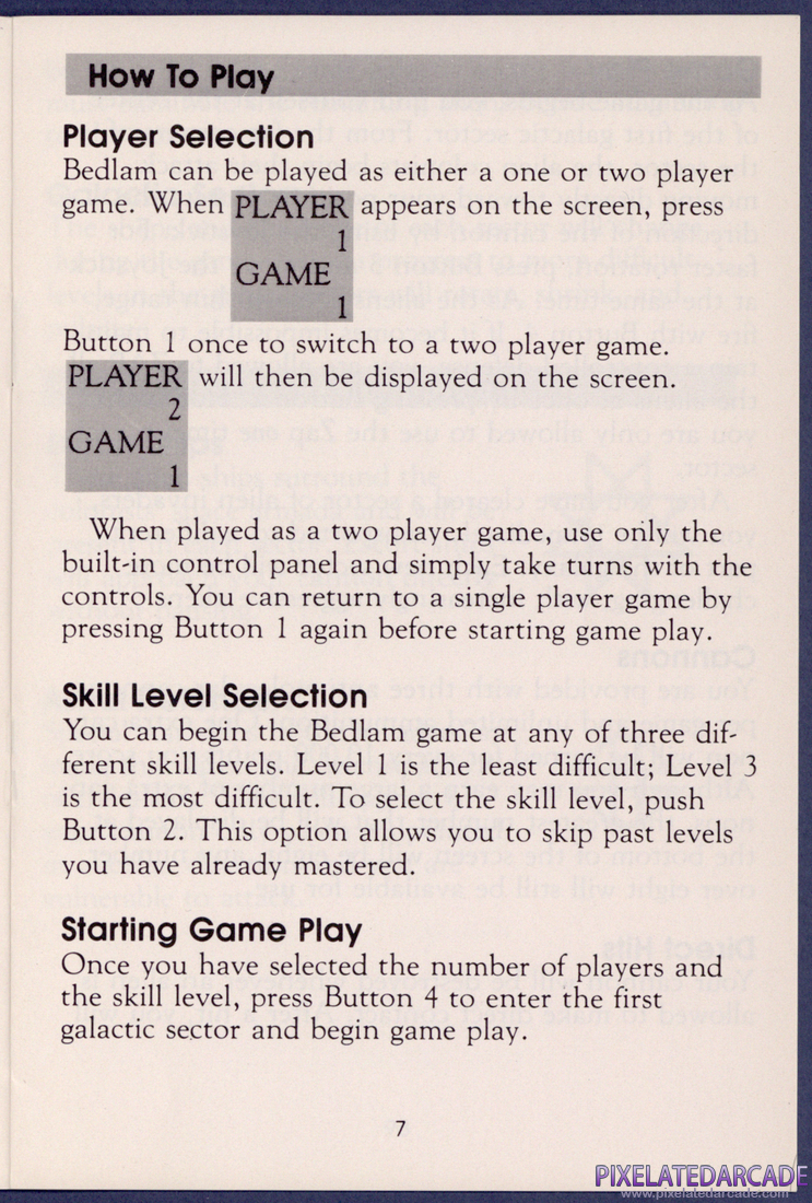 Bedlam: Instruction Manual - Page 7