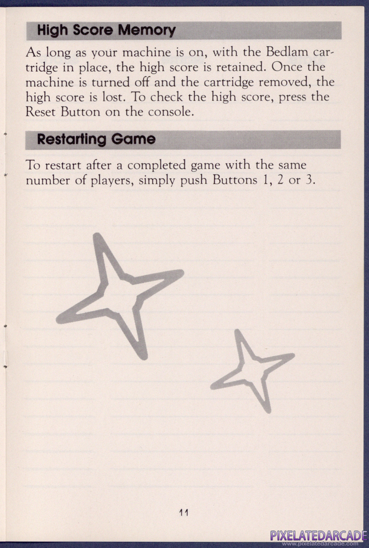 Bedlam: Instruction Manual - Page 11