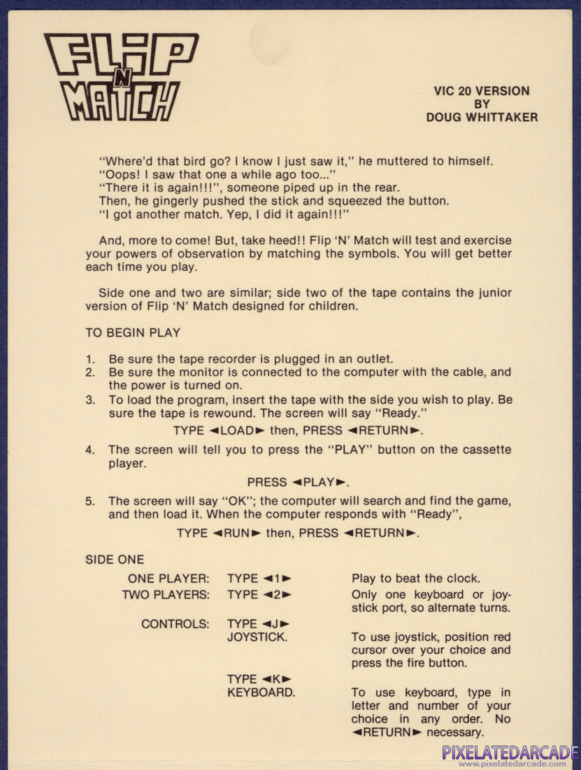 Flip 'N' Match: Instruction Manual - Page 2