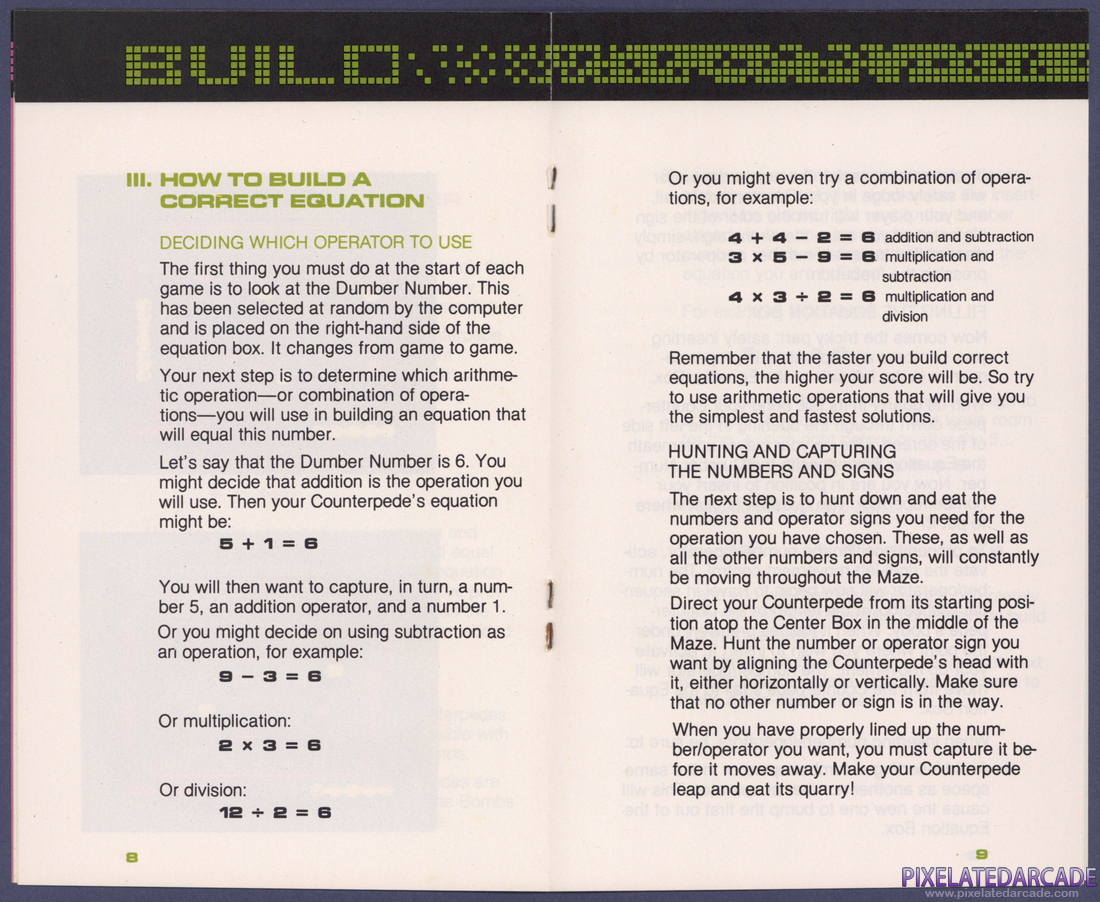 Number Crunch: Instruction Manual - Pages 8 - 9