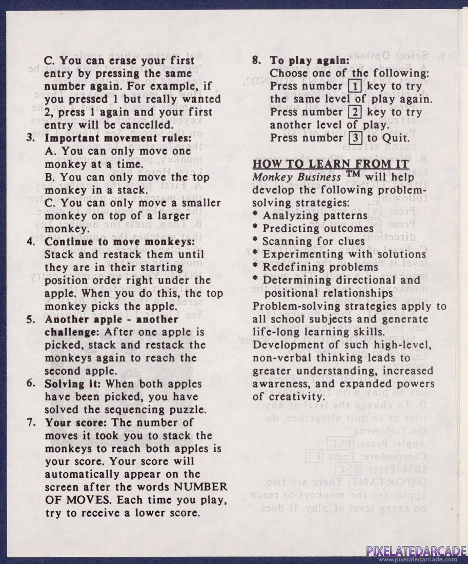 Monkey Business: Instruction Manual - Page 5