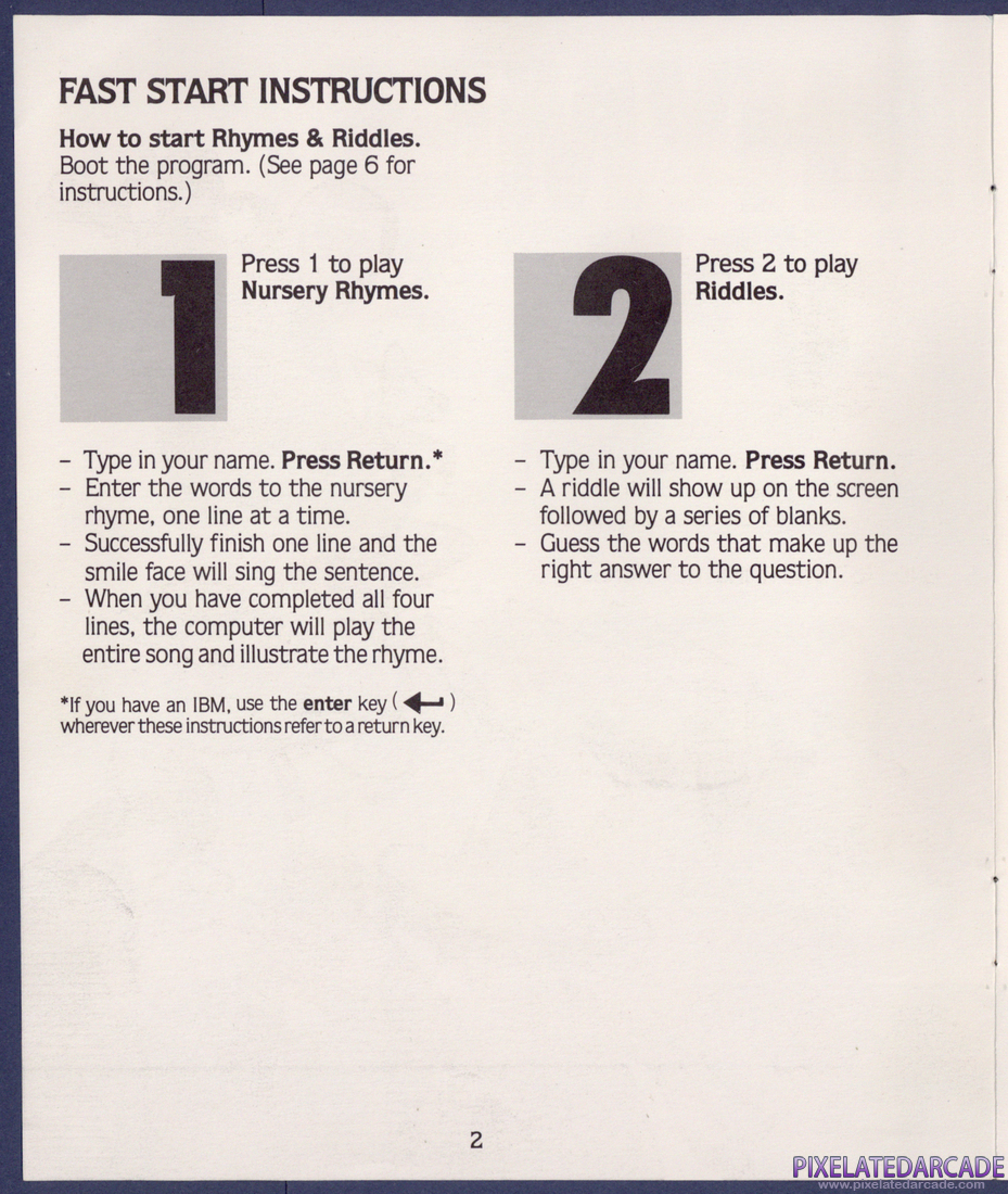 Rhymes & Riddles: Instruction Manual - Page 2