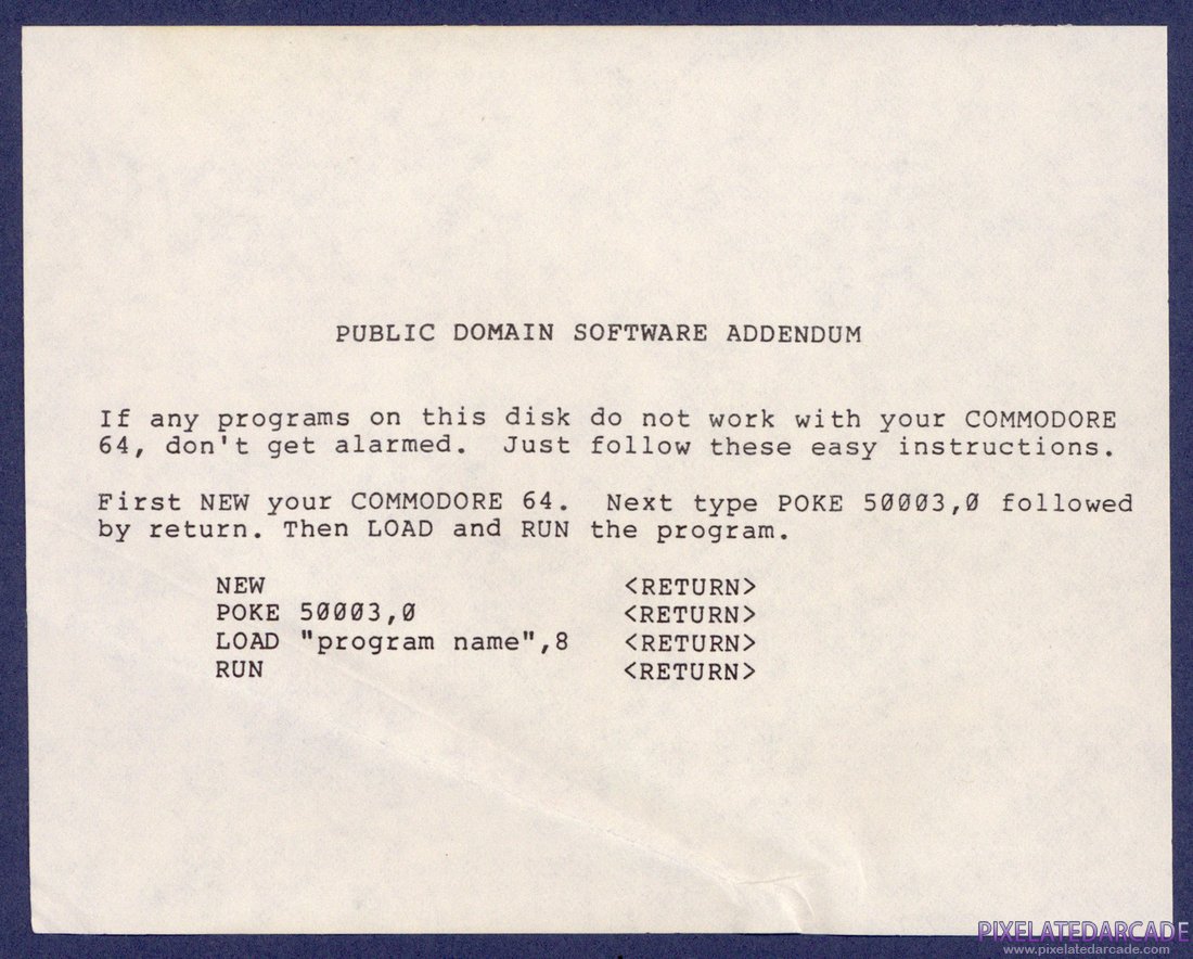 Games III: Instructions - Addendum