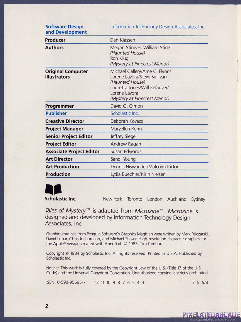 Tales of Mystery: Instruction Manual - Page 2