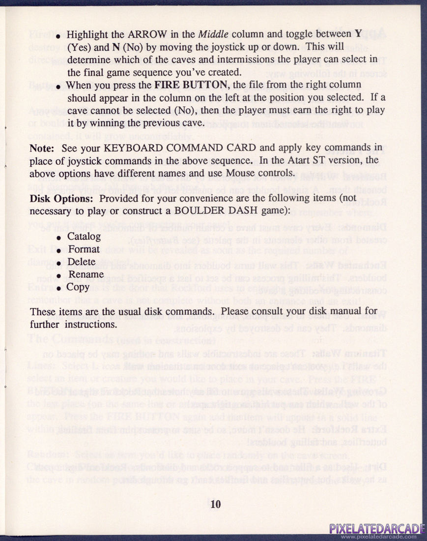 Boulder Dash Construction Kit: Instruction Manual - Page 10