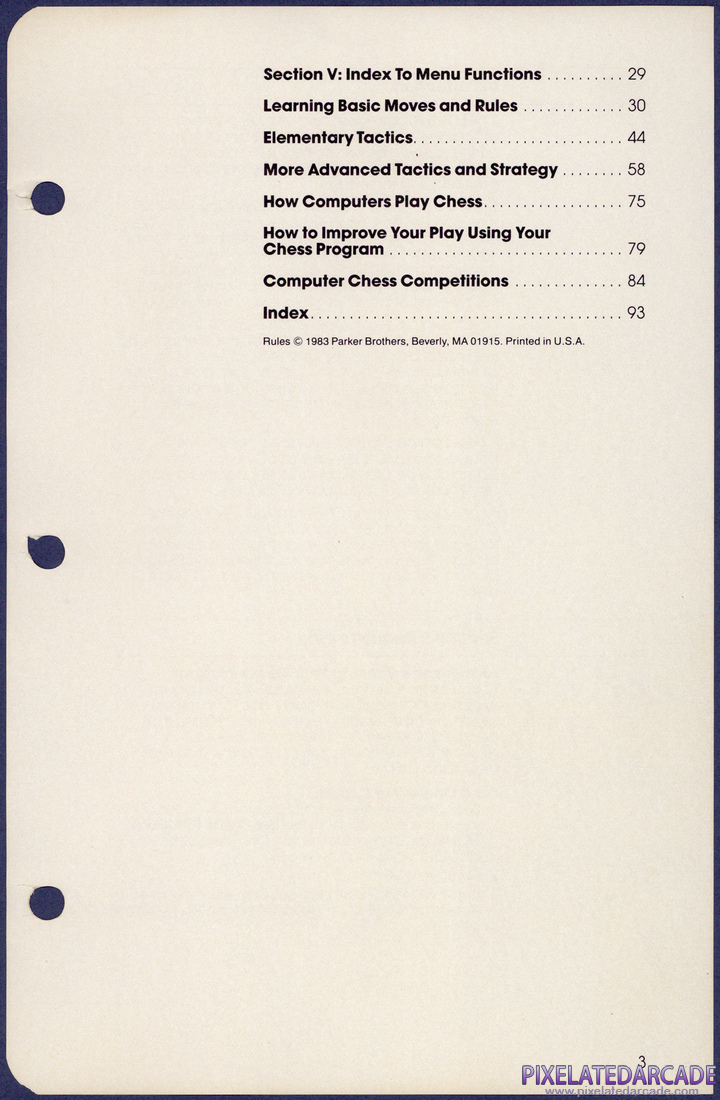 Chess: Instruction Manual - Page 3