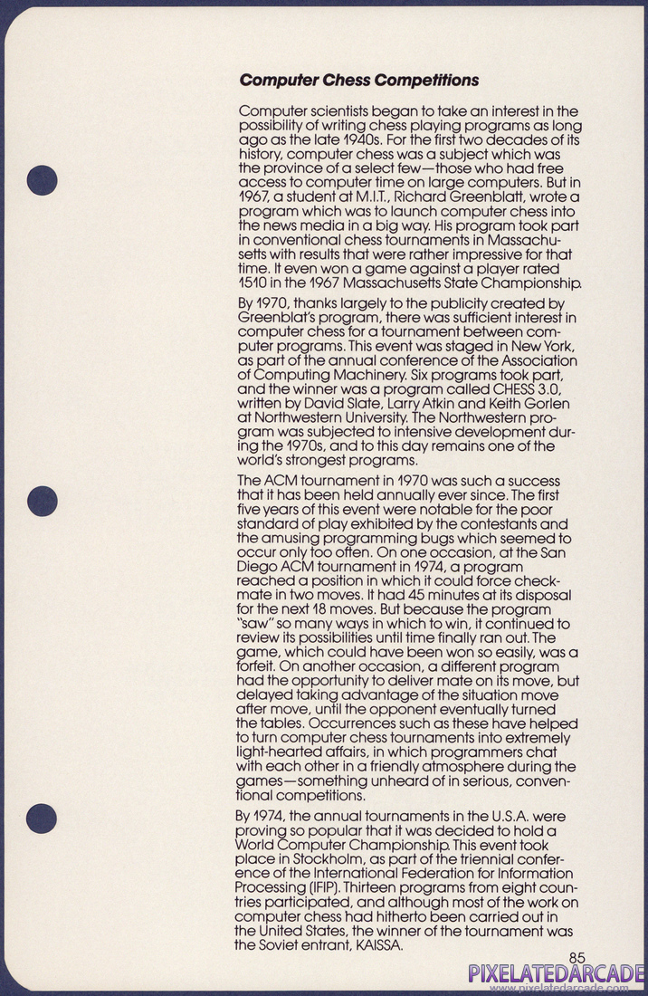 Chess: Instruction Manual - Page 85