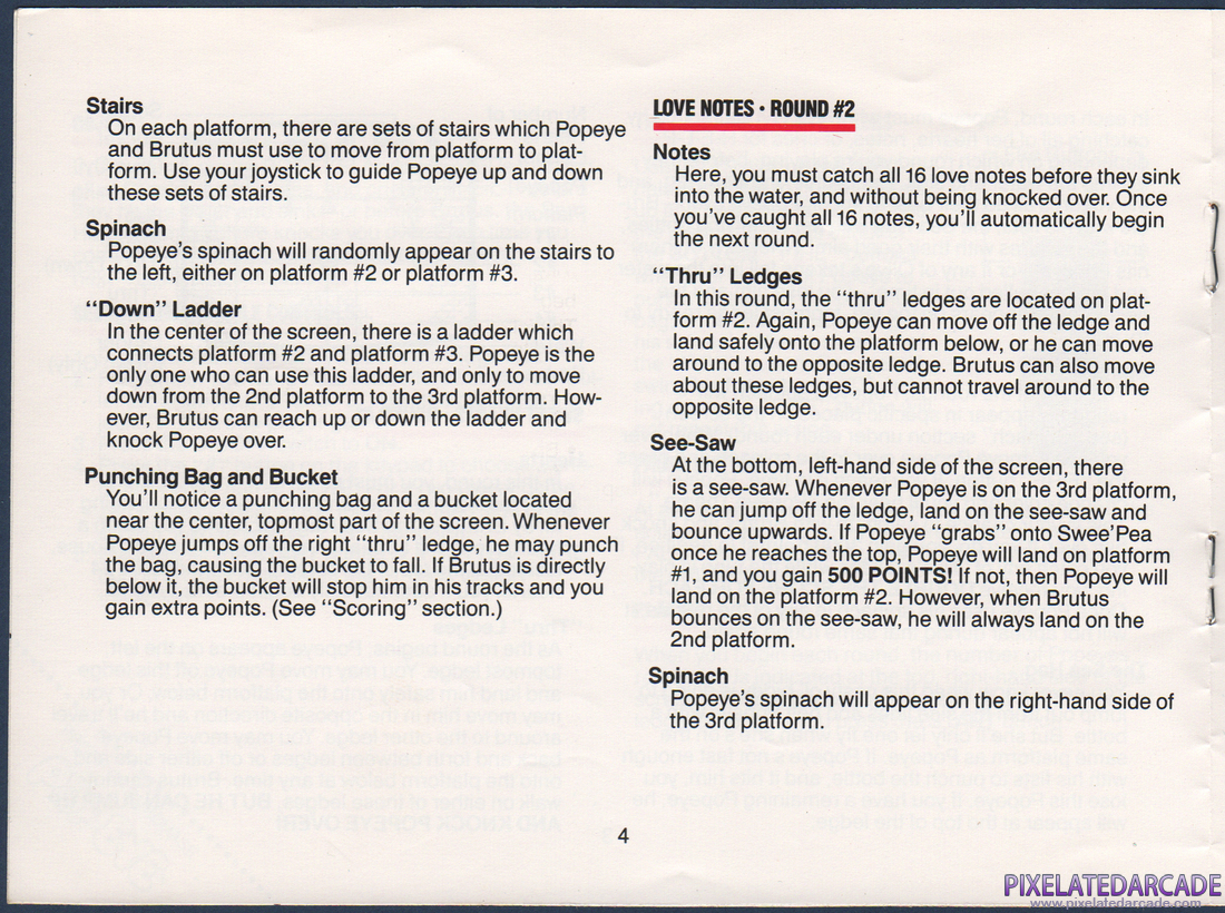 Popeye: Instruction Manual - Page 4