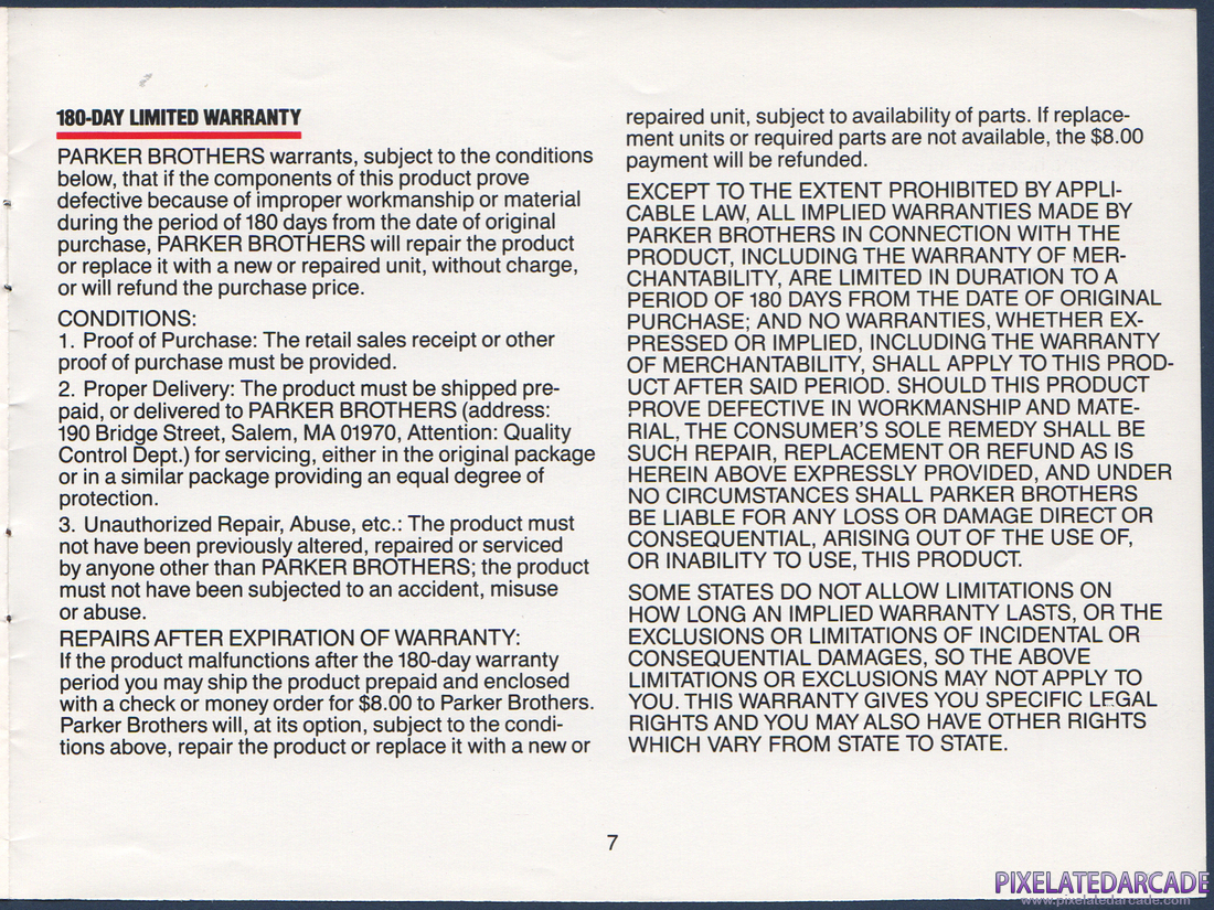 Popeye: Instruction Manual - Page 7