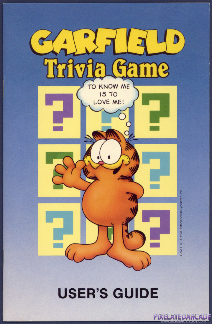 Garfield Trivia Game: User's Guide - Front Cover