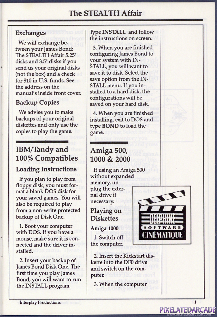 James Bond: The Stealth Affair: Instruction Manual - Page 1