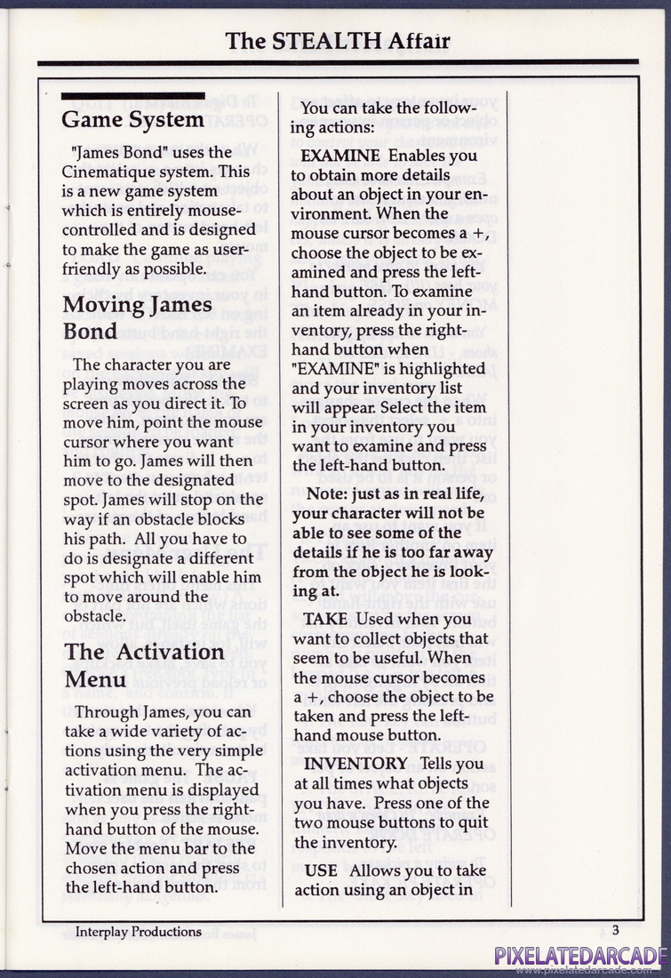 James Bond: The Stealth Affair: Instruction Manual - Page 3