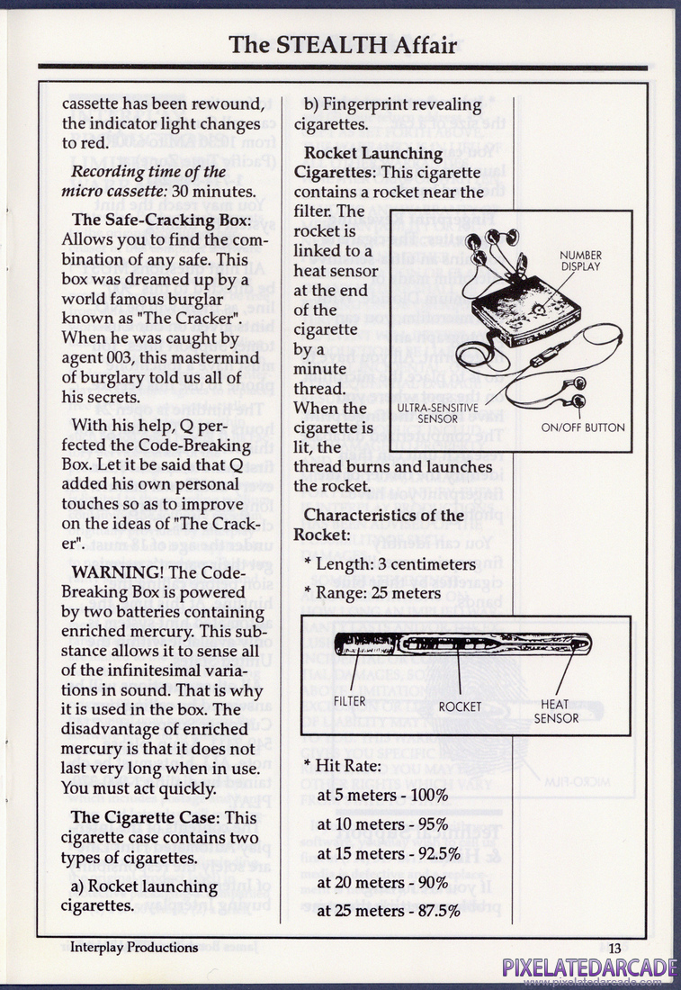 James Bond: The Stealth Affair: Instruction Manual - Page 13