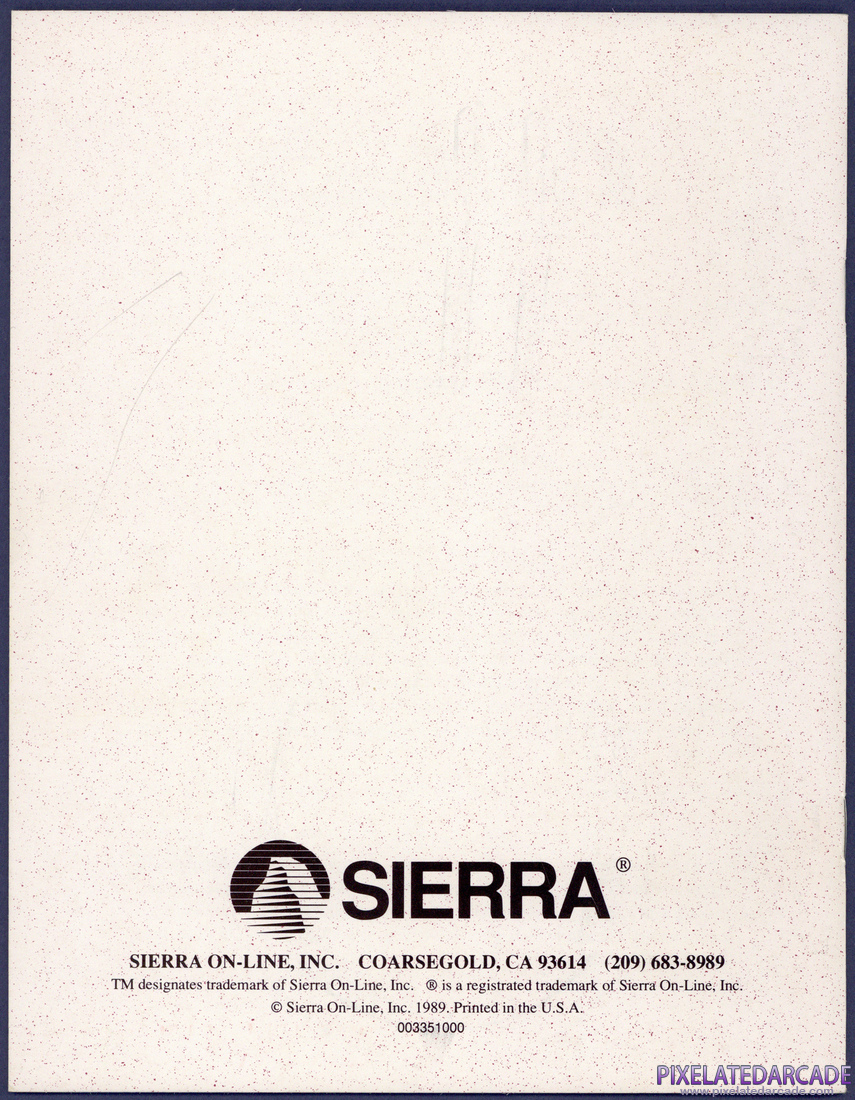 The Colonel's Bequest: Instruction Manual - Back Cover