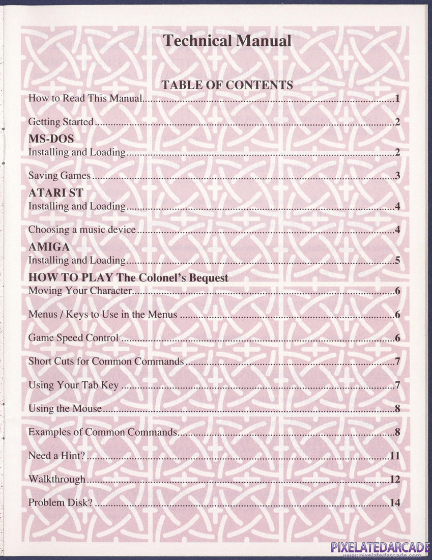 The Colonel's Bequest: Instruction Manual - Page 8
