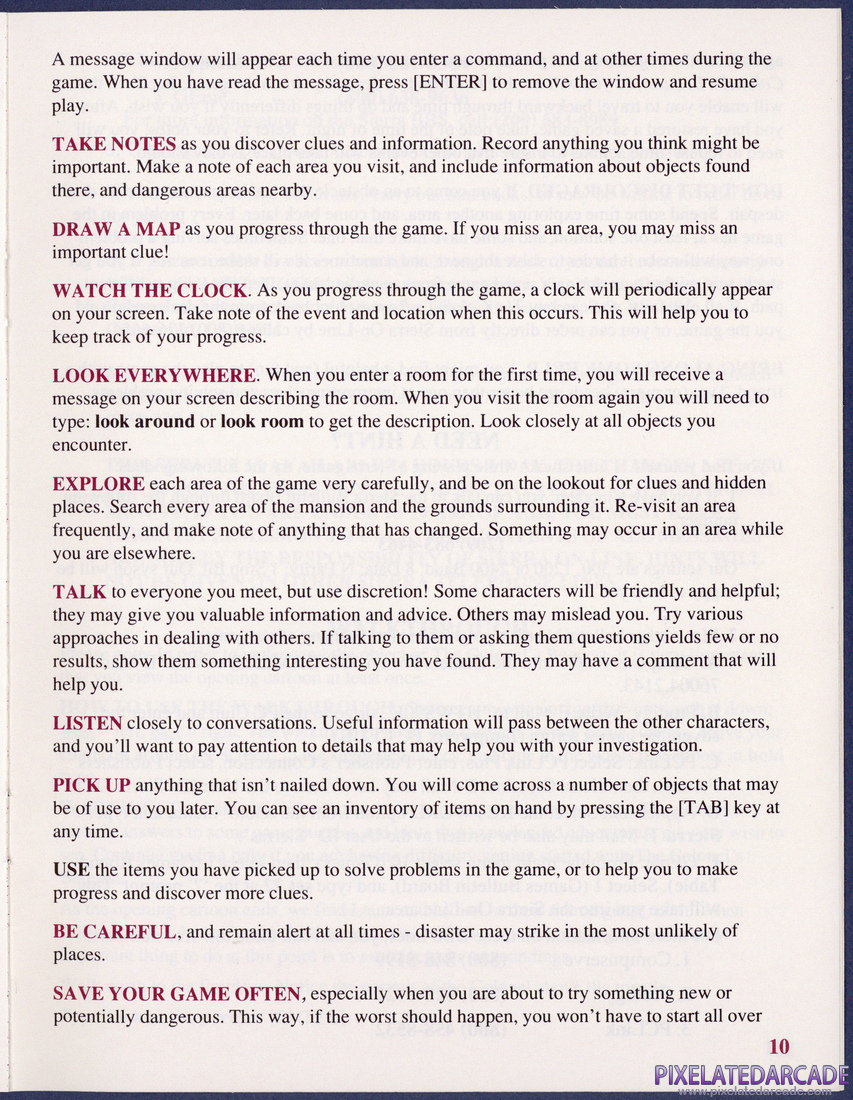 The Colonel's Bequest: Instruction Manual - Page 18