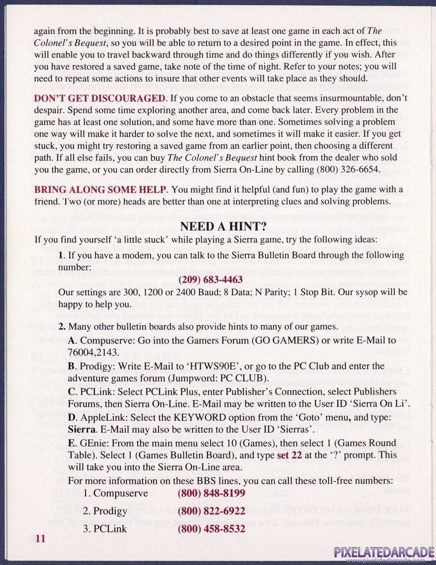 The Colonel's Bequest: Instruction Manual - Page 19