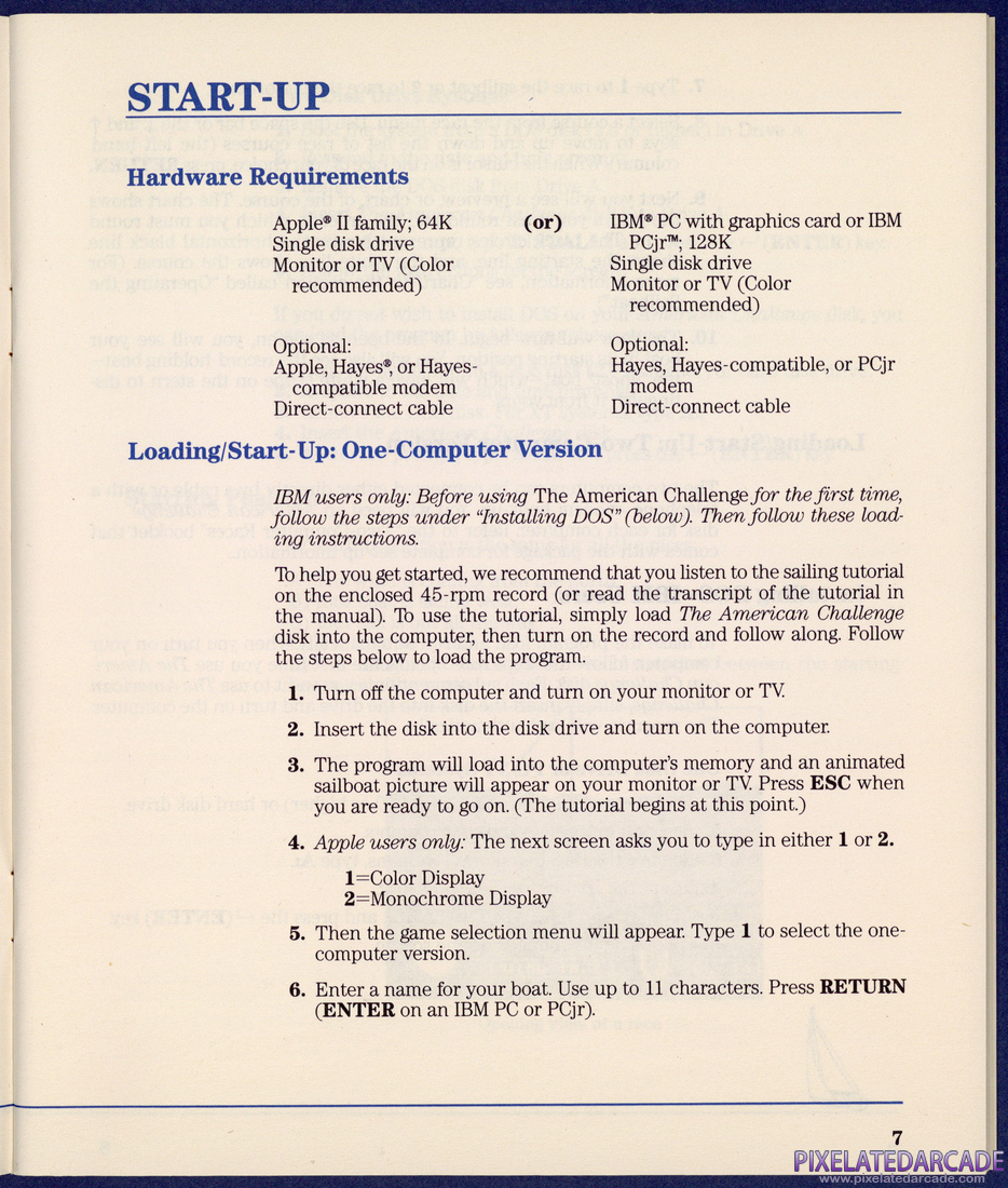 The American Challenge: A Sailing Simulation: Instruction Manual - Page 7